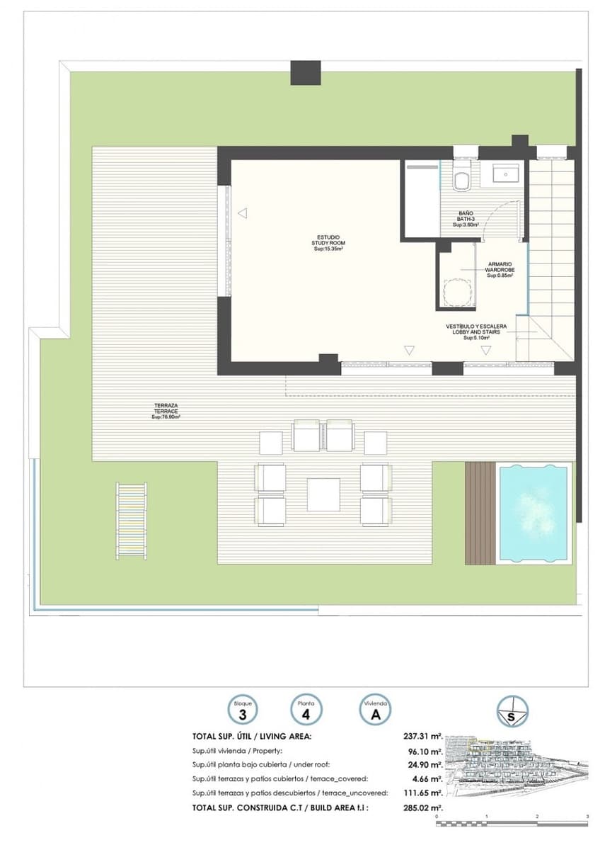 2 slaapkamer Appartement te koop in Finestrat met zwembad garage - € 340.000 (Ref: 7628243)