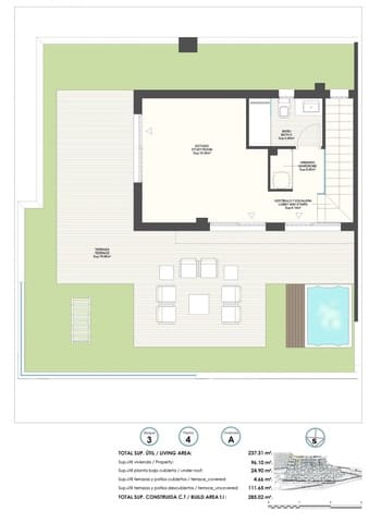 3 chambre Appartement à vendre à Balcón de Finestrat - Terra Marina, Finestrat avec piscine garage - 430 000 € (Ref: 7628244)