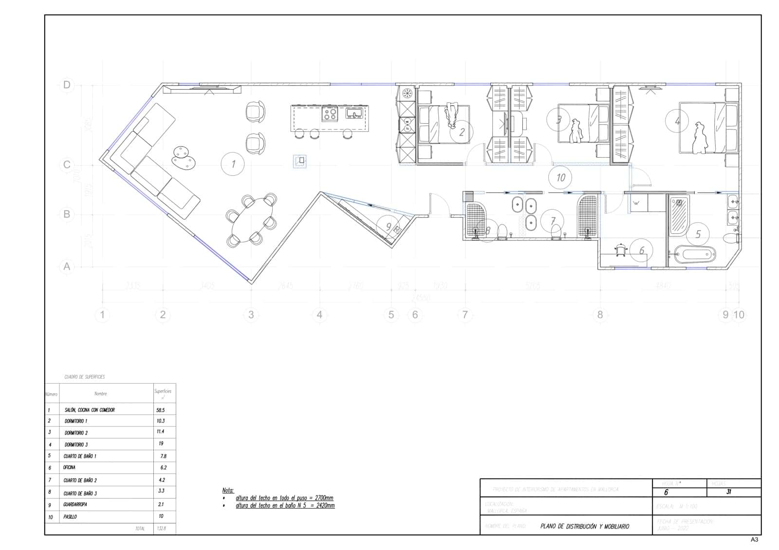 4 soveværelse Penthouse til salg i Palma de Mallorca med garage - € 1.595.000 (Ref: 8623081)