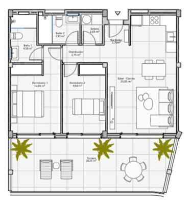 2 soveværelse Lejlighed til salg i Costa Adeje med swimmingpool garage - € 850.000 (Ref: 9142389)
