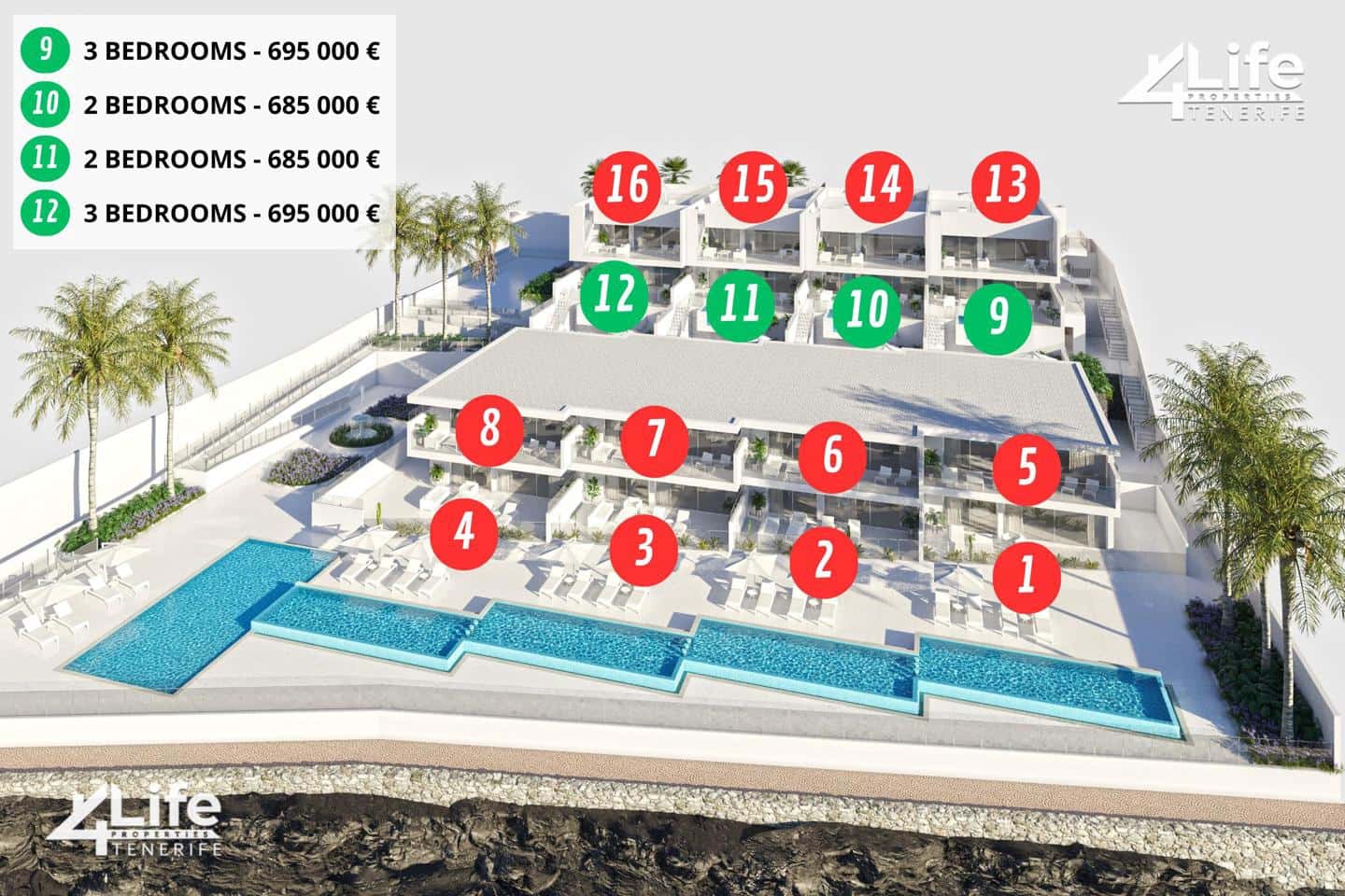 3 bedroom Flat for sale in Costa del Silencio with pool garage - € 685,000 (Ref: 9723831)