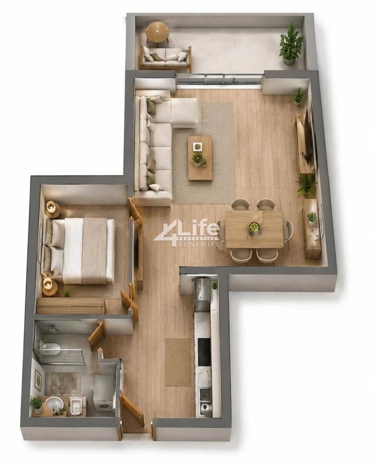 1 soveværelse Lejlighed til salg i Golf del Sur med swimmingpool - € 189.000 (Ref: 9861195)
