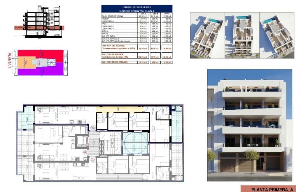 Apartamento de 3 habitaciones en Torrevieja en venta con piscina garaje - 279.000 € (Ref: 9519225)