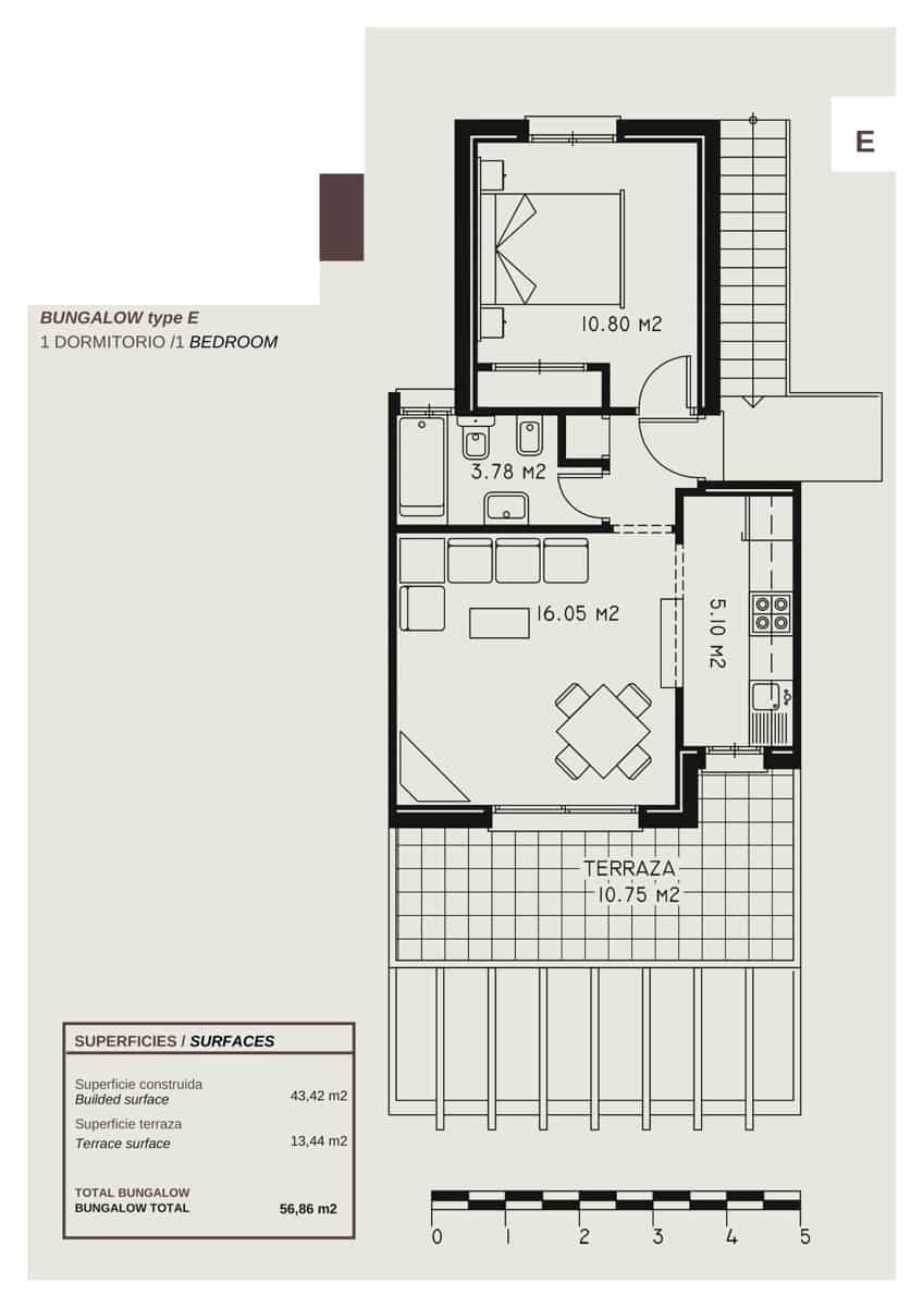 1 bedroom Bungalow for sale in Calpe / Calp with pool garage - € 190,000 (Ref: 10057037)