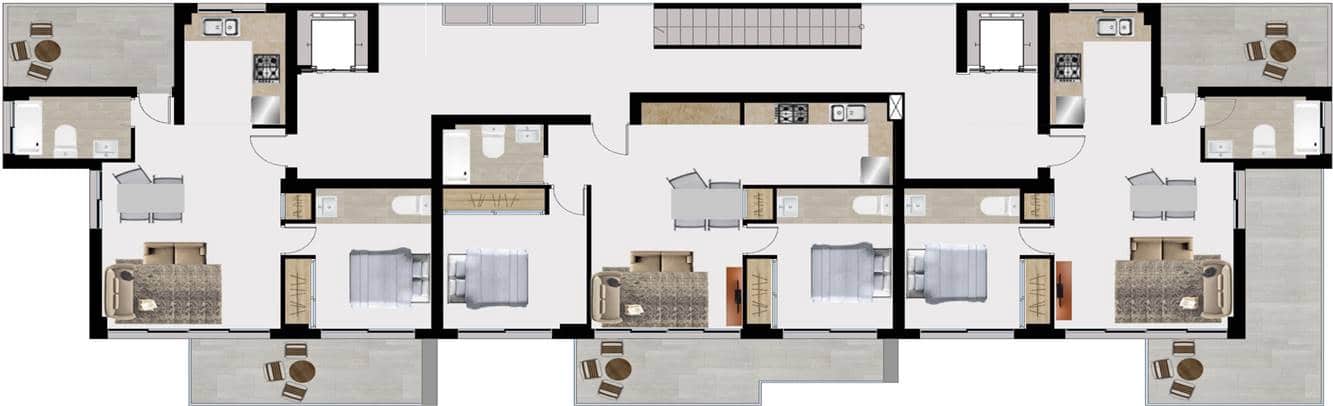 2 sypialnia Apartament na sprzedaż w Finestrat z basenem garażem - 280 000 € (Ref: 10071755)