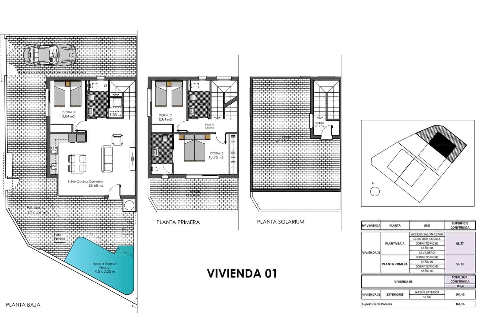 3 bedroom Semi-detached Villa for sale in Pilar de la Horadada with pool garage - € 425,000 (Ref: 10071770)