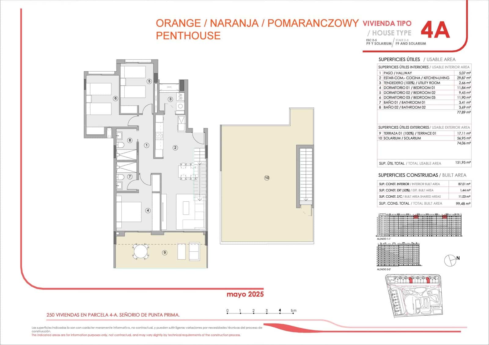 3 sypialnia Penthouse na sprzedaż w Punta Prima z basenem - 504 000 € (Ref: 9422332)