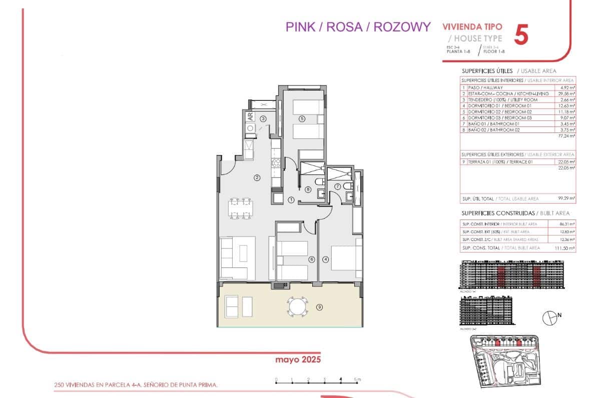 Apartamento de 2 habitaciones en Punta Prima en venta con piscina - 349.000 € (Ref: 9449662)
