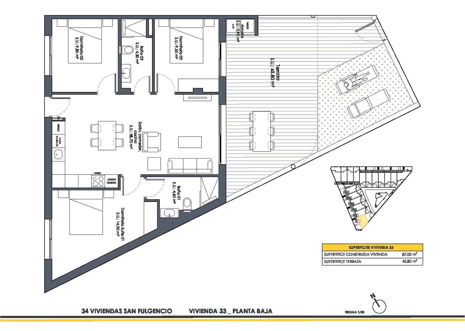 3 soverom Bungalow til salgs i San Fulgencio med svømmebasseng - € 308 900 (Ref: 9452320)