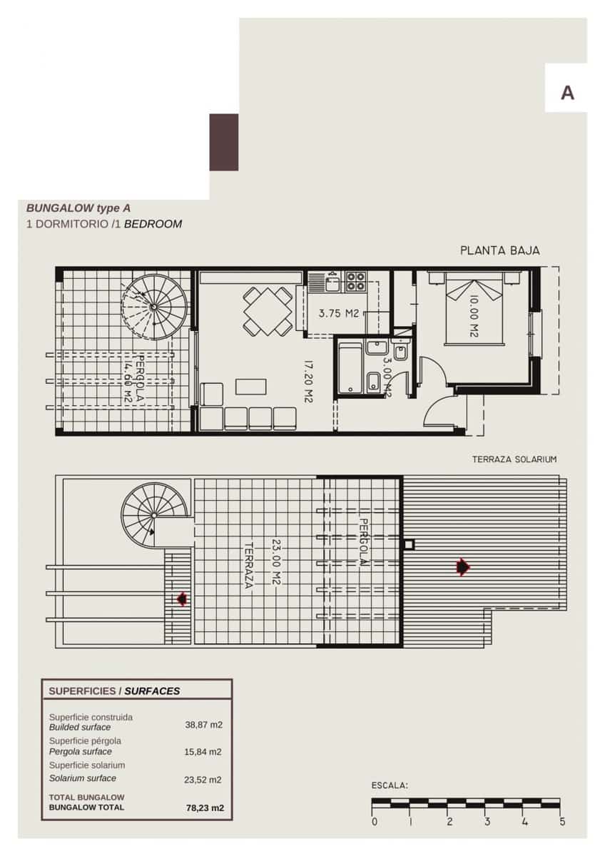 1 bedroom Terraced Villa for sale in Calpe / Calp with pool - € 185,000 (Ref: 9476181)