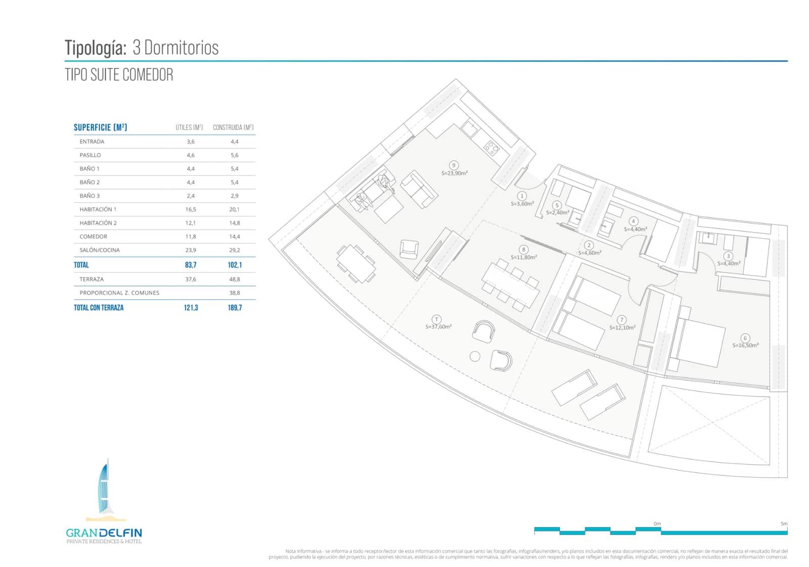 2 Zimmer Apartment zu verkaufen in Benidorm mit Pool Garage - 1.058.000 € (Ref: 9707812)