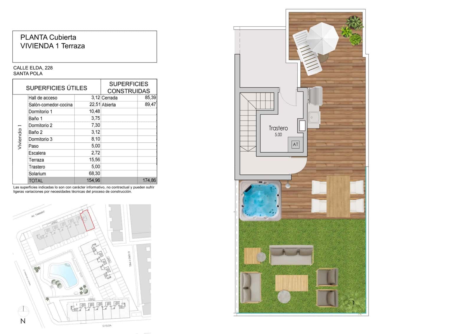 3 Zimmer Penthouse zu verkaufen in Santa Pola mit Pool Garage - 570.000 € (Ref: 9707819)