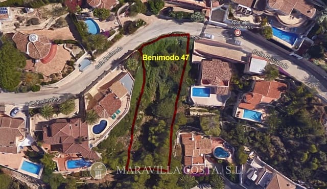 Building Plot for sale in Benimeit - Tabaira, Teulada-Moraira - € 500,000 (Ref: 4949591)