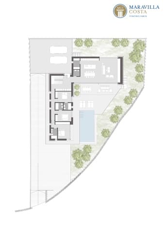 4 chambre Villa/Maison à vendre à Teulada Pueblo, Teulada-Moraira avec piscine garage - 1 995 000 € (Ref: 8640023)