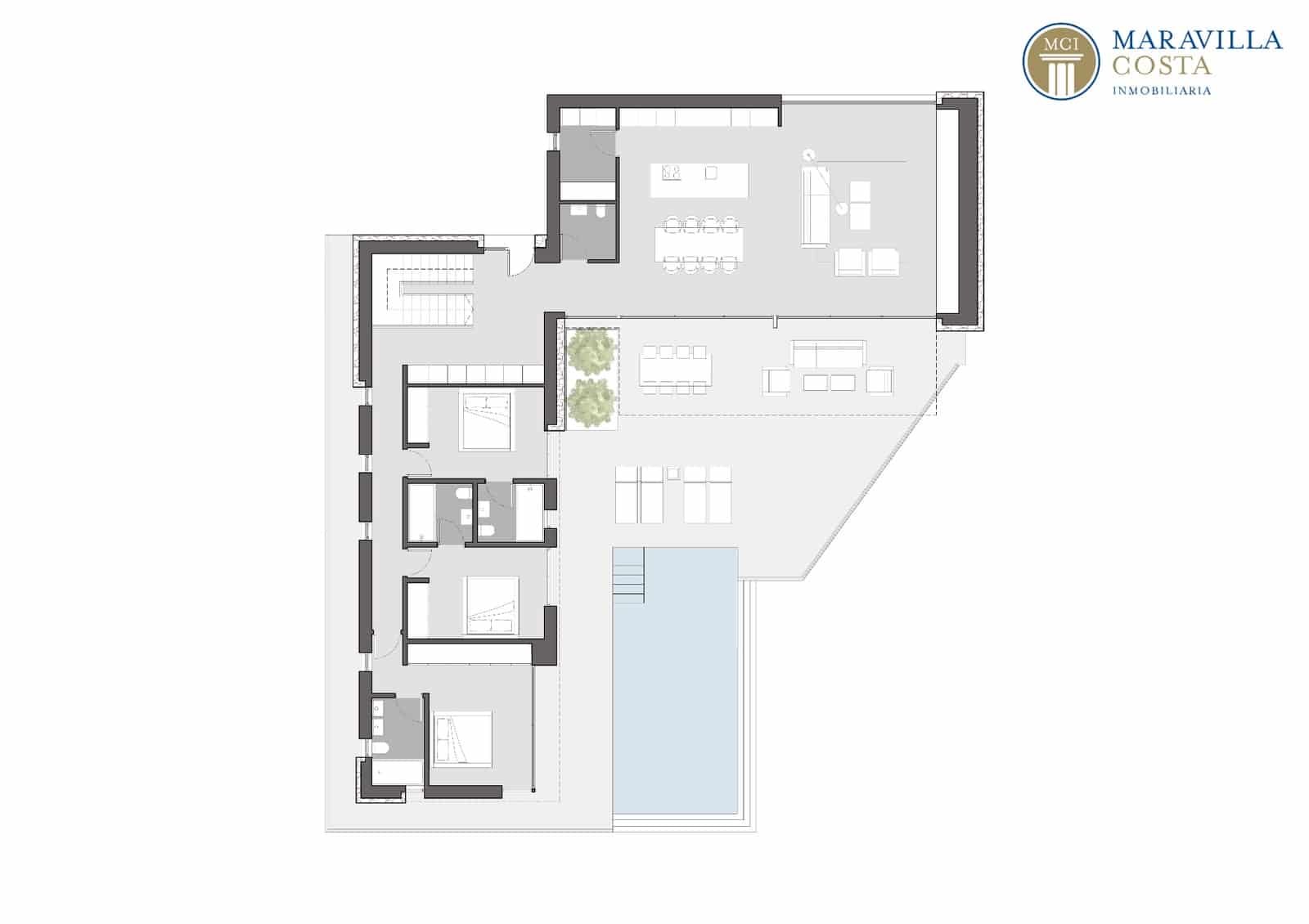 4 makuuhuone Huvila myytävänä paikassa Teulada mukana uima-altaan 
autotalli - 1 995 000 € (Ref: 8640023)