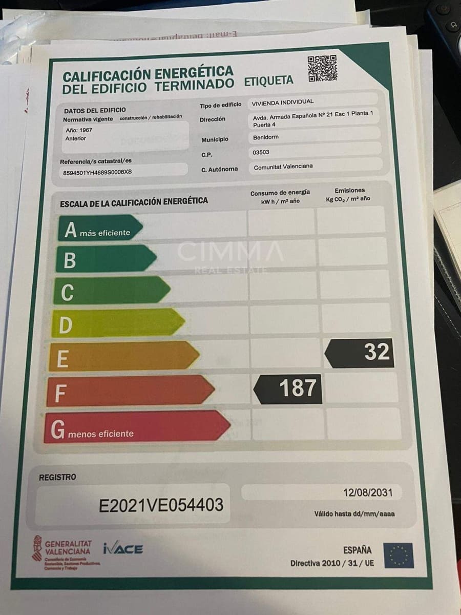 2 slaapkamer Flat te koop in Benidorm met garage - € 420.000 (Ref: 9940318)