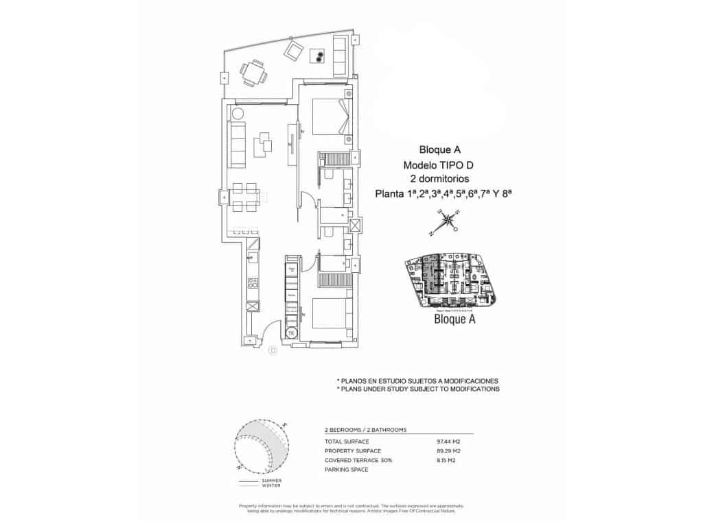 2 bedroom Flat for sale in La Manga del Mar Menor with pool - € 460,000 (Ref: 8662054)