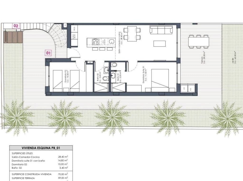 2 bedroom Bungalow for sale in San Miguel de Salinas with pool - € 250,000 (Ref: 8770042)