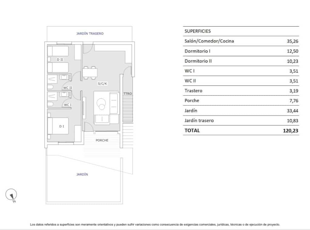 2 soverom Bungalow til salgs i San Miguel de Salinas med svømmebasseng - € 204 900 (Ref: 9002721)