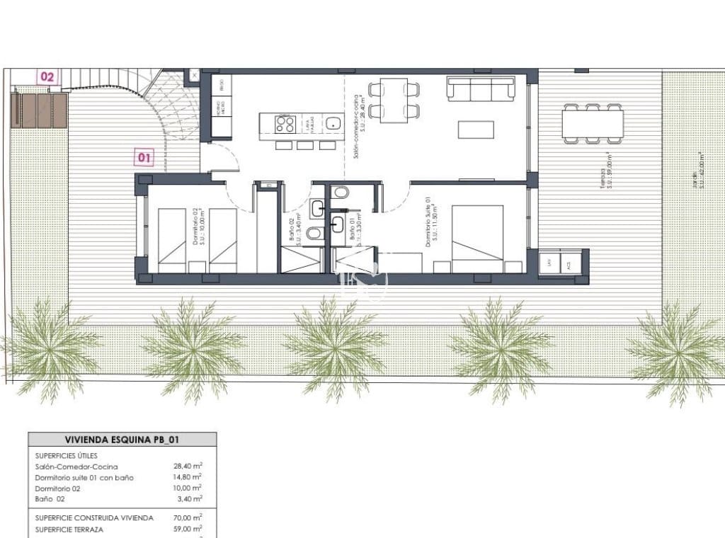 2 bedroom Bungalow for sale in San Miguel de Salinas with pool - € 250,000 (Ref: 9480818)