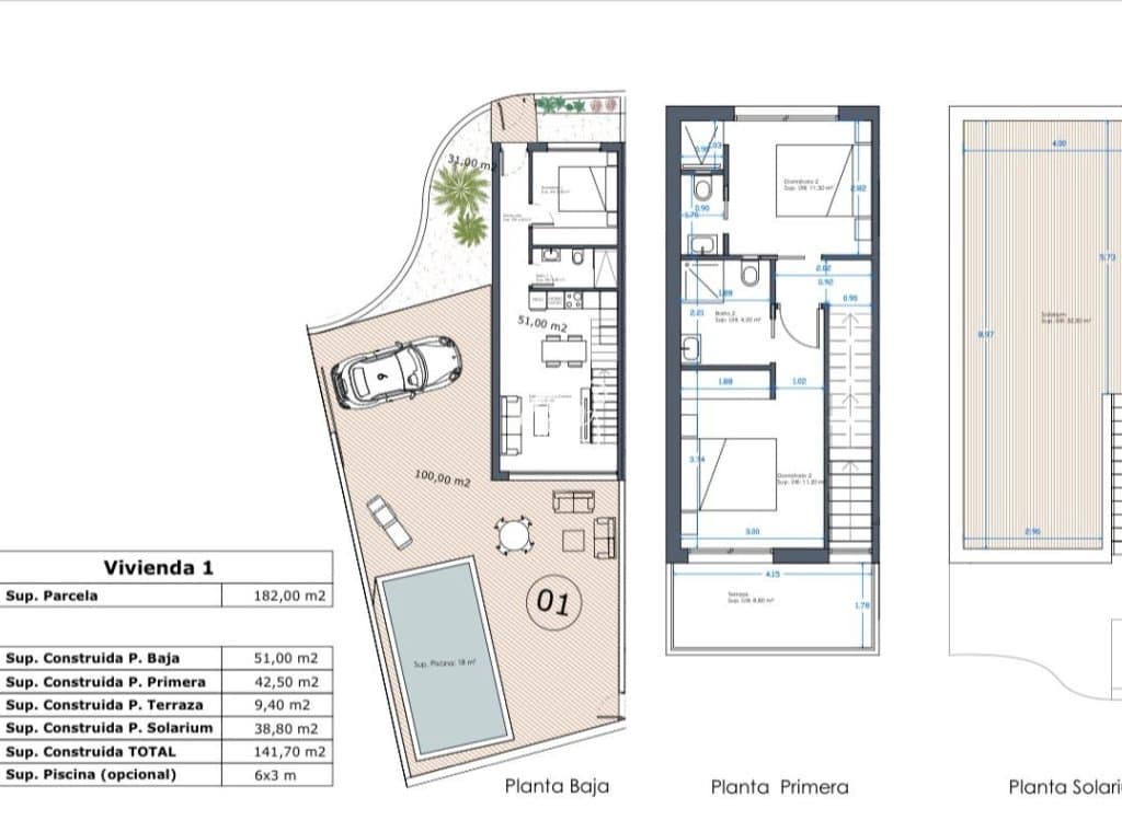 3 bedroom Townhouse for sale in Cabo Roig with pool - € 400,000 (Ref: 9650972)