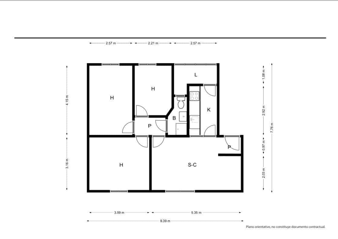 3 slaapkamer Flat te koop in Palma de Mallorca - € 275.000 (Ref: 9591426)