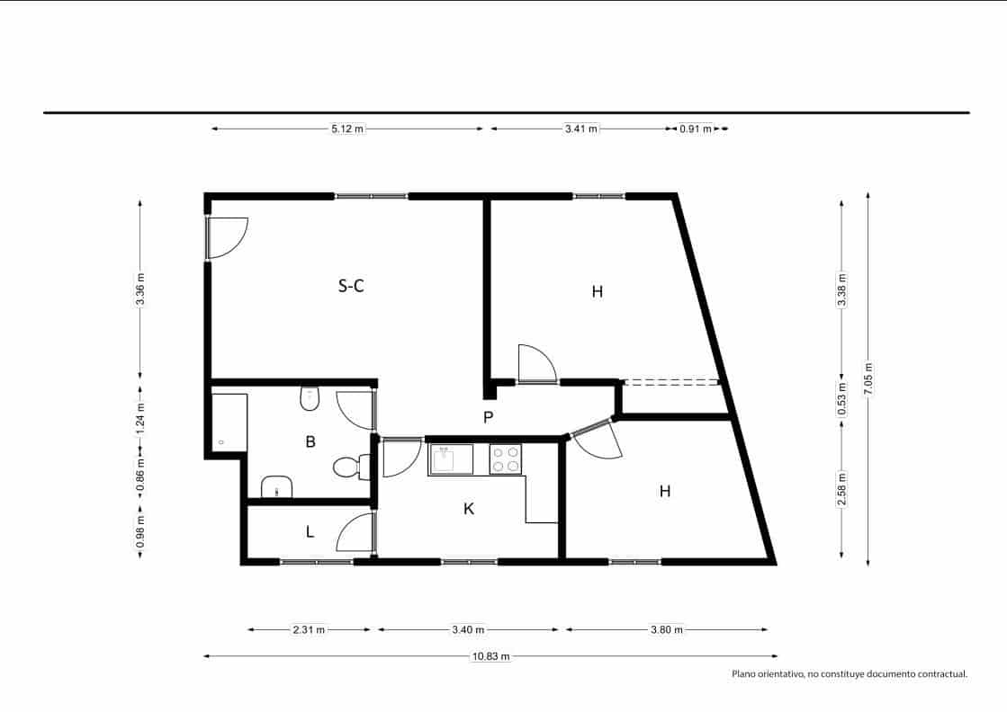 2 slaapkamer Flat te koop in Palma de Mallorca - € 220.000 (Ref: 9596306)