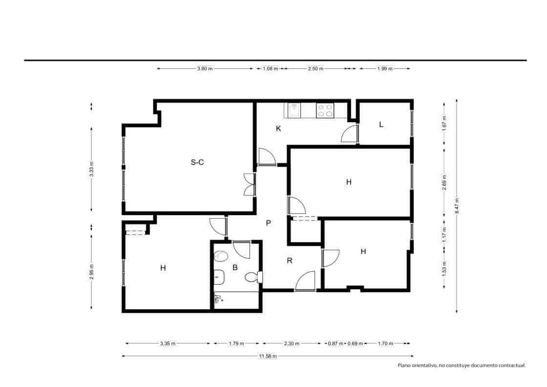 3 soveværelse Lejlighed til salg i Palma de Mallorca - € 270.000 (Ref: 9599660)