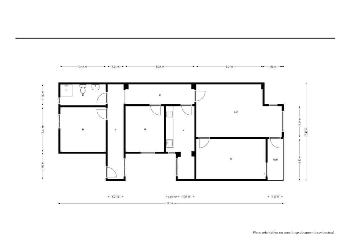 3 quarto Apartamento para venda em Palma de Mallorca - 195 000 € (Ref: 9608173)