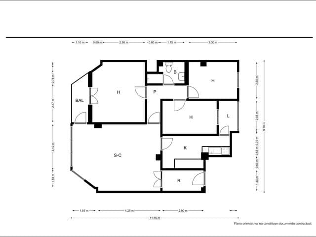 3 slaapkamer Flat te koop in Palma de Mallorca - € 310.000 (Ref: 9705133)