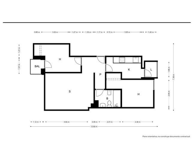 2 slaapkamer Flat te koop in Palma de Mallorca - € 337.500 (Ref: 9705137)
