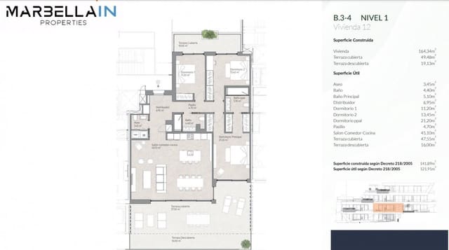 4 chambre Appartement à vendre à Cabopino, Marbella avec piscine garage - 1 250 000 € (Ref: 8275337)