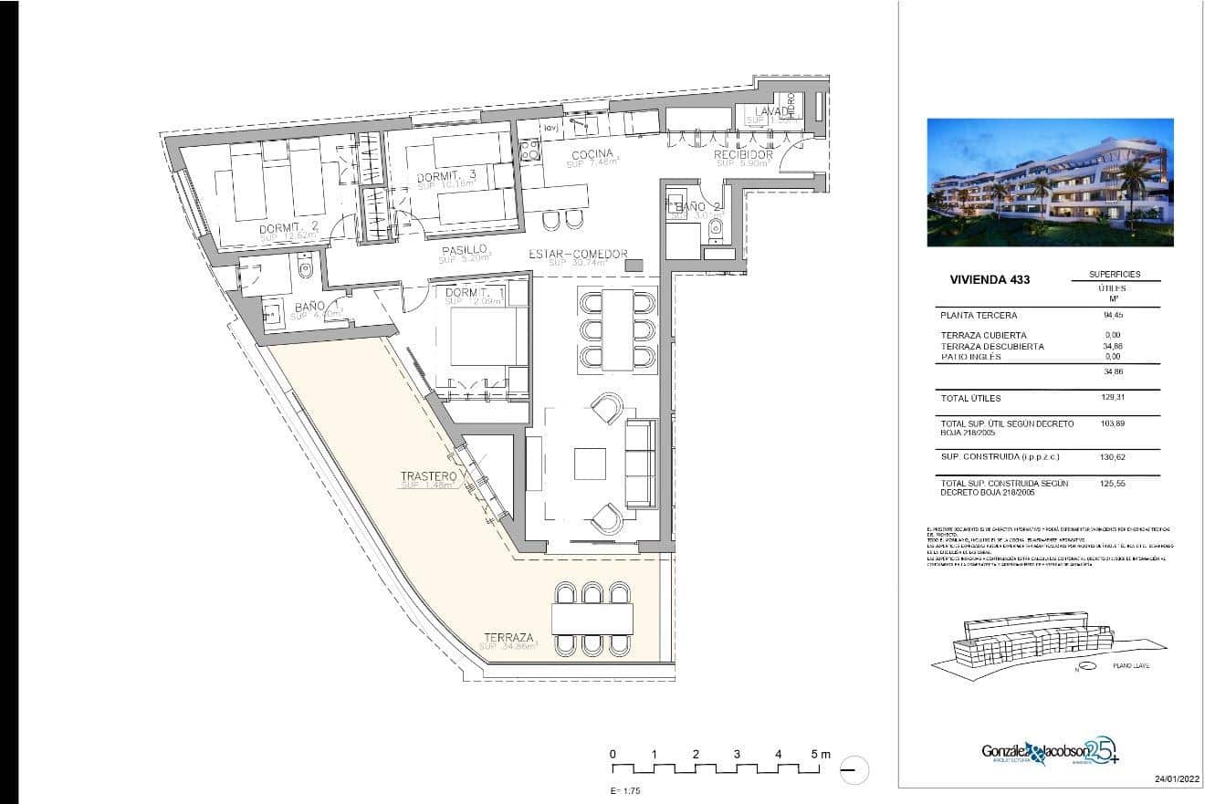 3 soverom Leilighet til salgs i Guadalmina med svømmebasseng garasje - € 790 000 (Ref: 8275339)