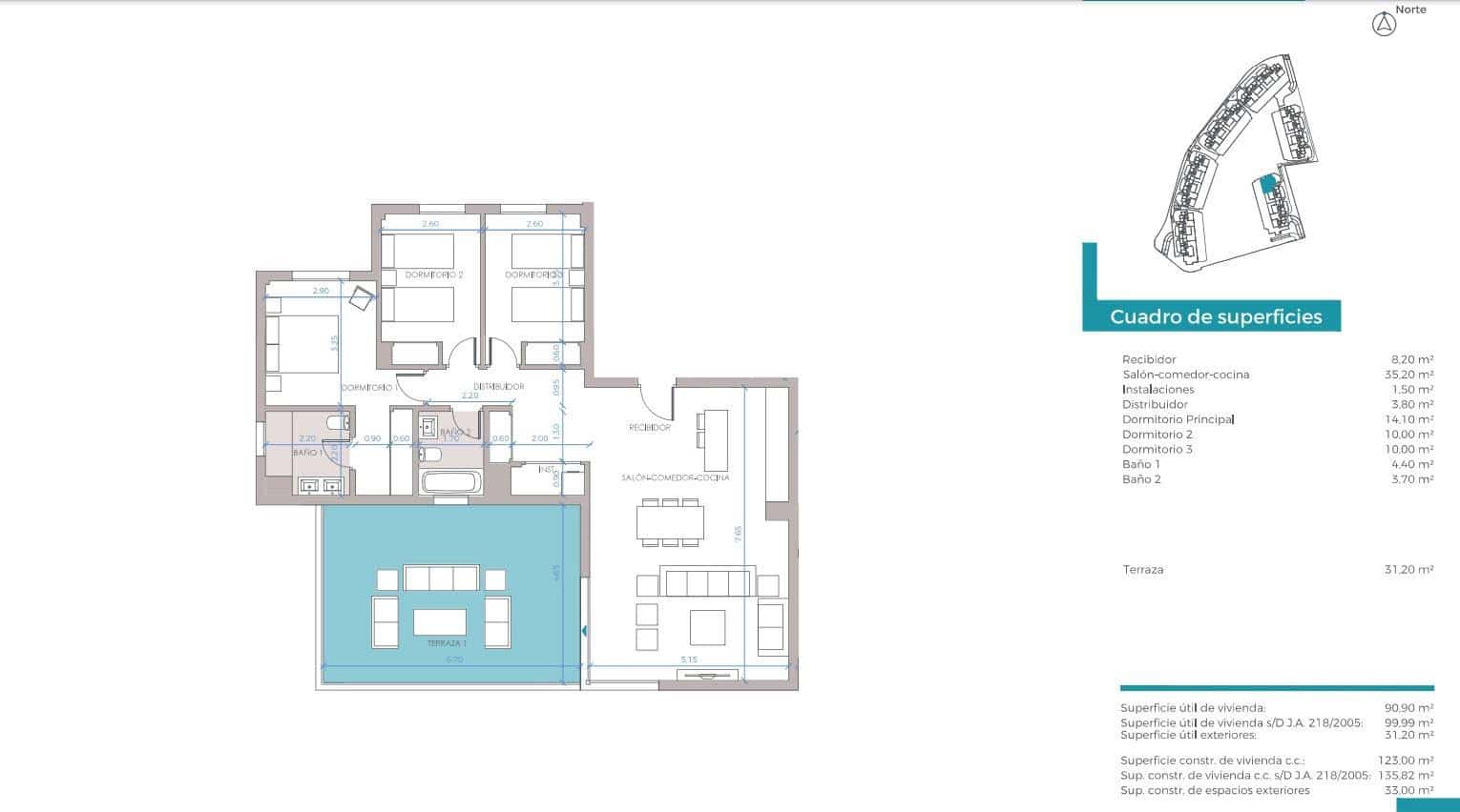2 bedroom Flat for sale in New Golden Mile with pool garage - € 461,700 (Ref: 8275373)