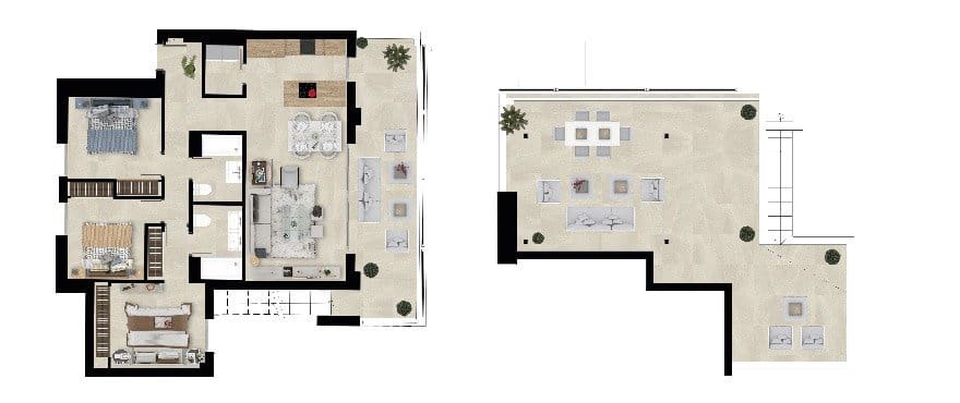 3 chambre Penthouse à vendre à La Cala de Mijas avec piscine garage - 530 000 € (Ref: 8275387)