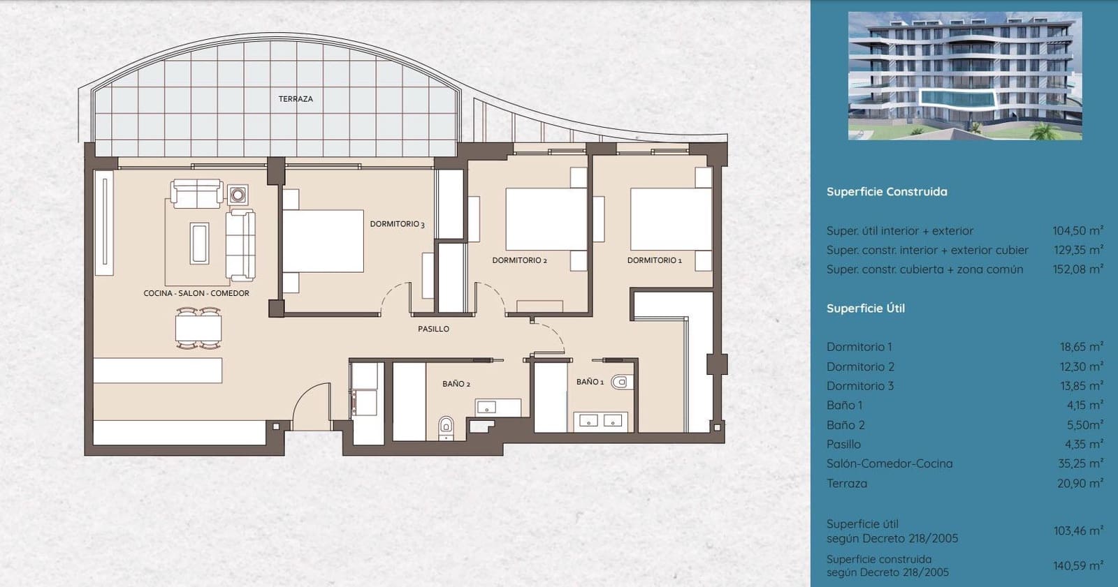 3 bedroom Beach Apartment for sale in Benalmadena with pool garage - € 704,000 (Ref: 8275455)