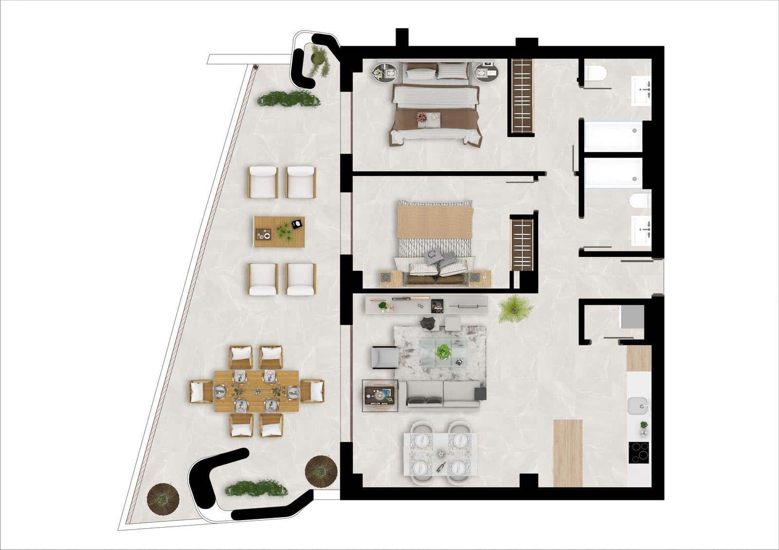 2 Zimmer Apartment zu verkaufen in Benahavis mit Garage - 395.000 € (Ref: 9116735)