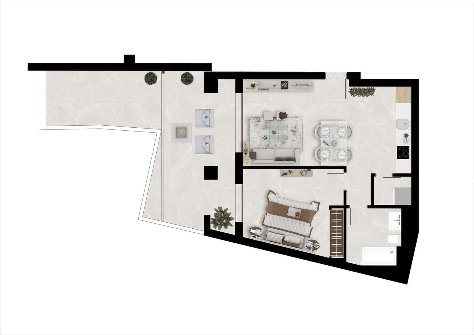 1 chambre Appartement à vendre à Benahavis avec garage - 320 000 € (Ref: 9116736)