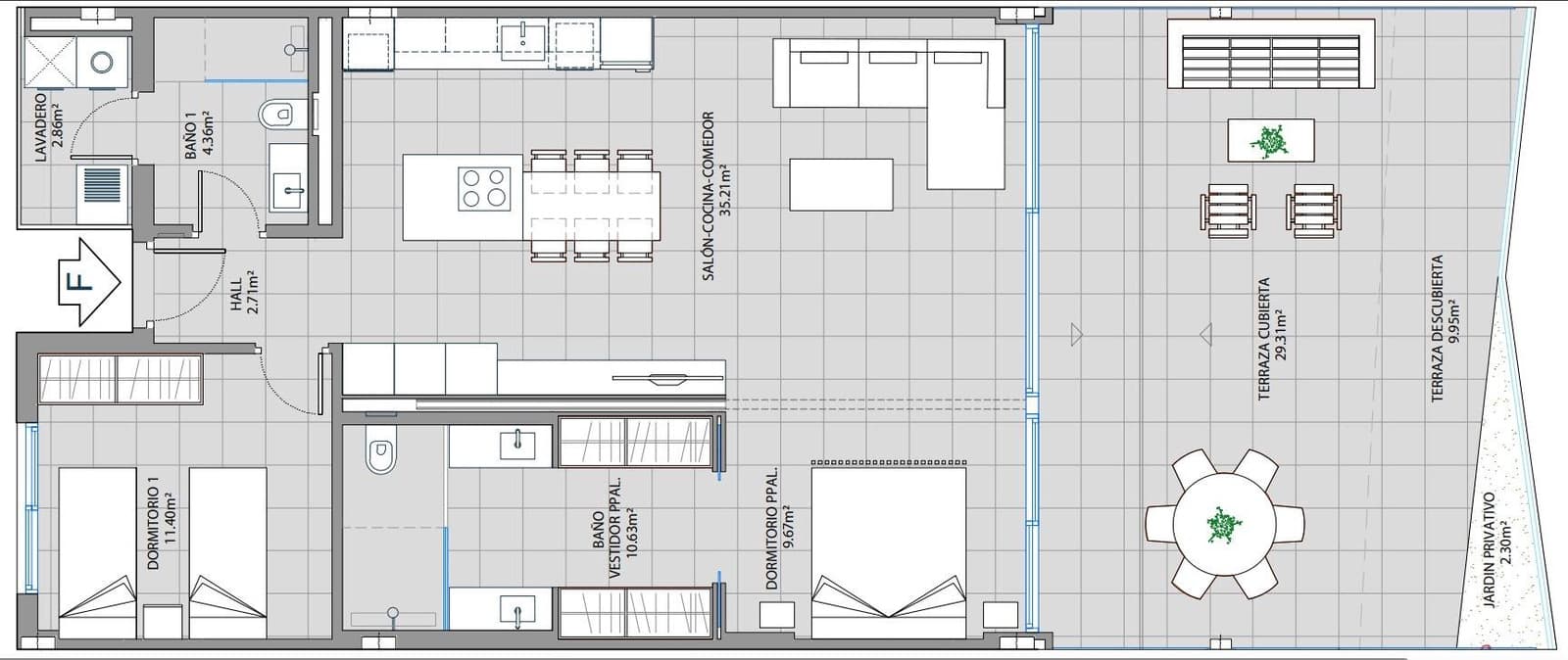 2 quarto Apartamento para venda em Carvajal com garagem - 820 000 € (Ref: 9437204)