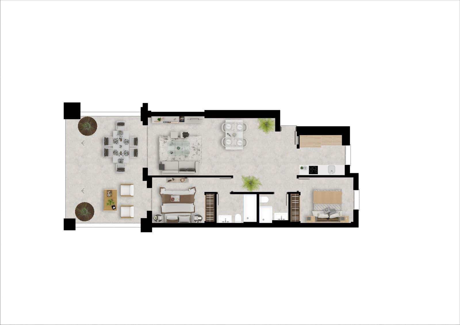 2 soveværelse Lejlighed til salg i Manilva med swimmingpool garage - € 390.000 (Ref: 9811991)