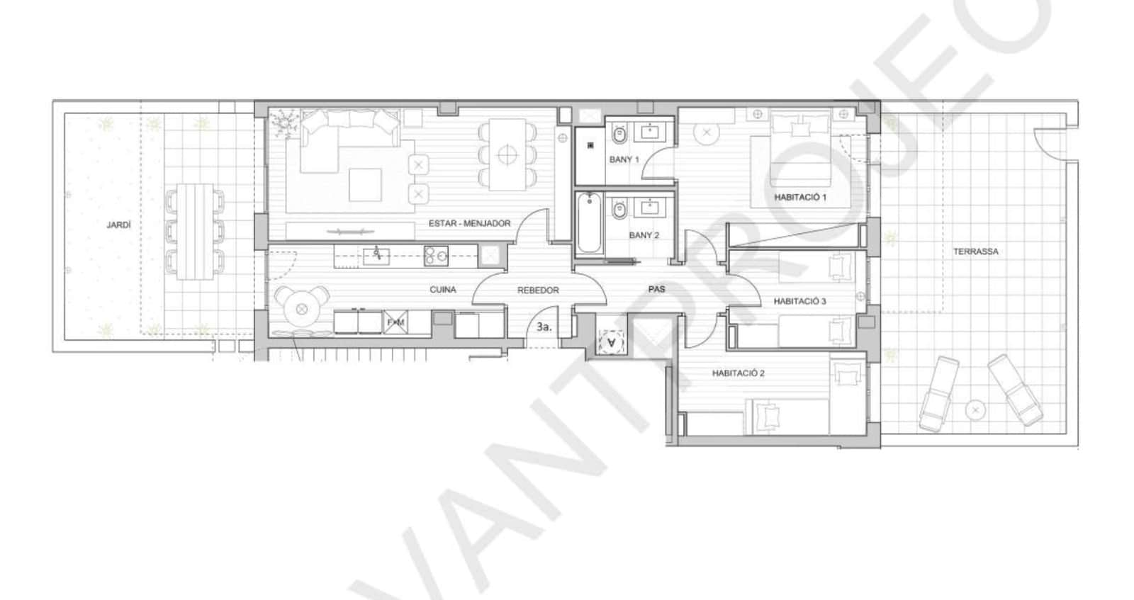 3 soveværelse Lejlighed til salg i Sitges med swimmingpool garage - € 870.000 (Ref: 9816283)