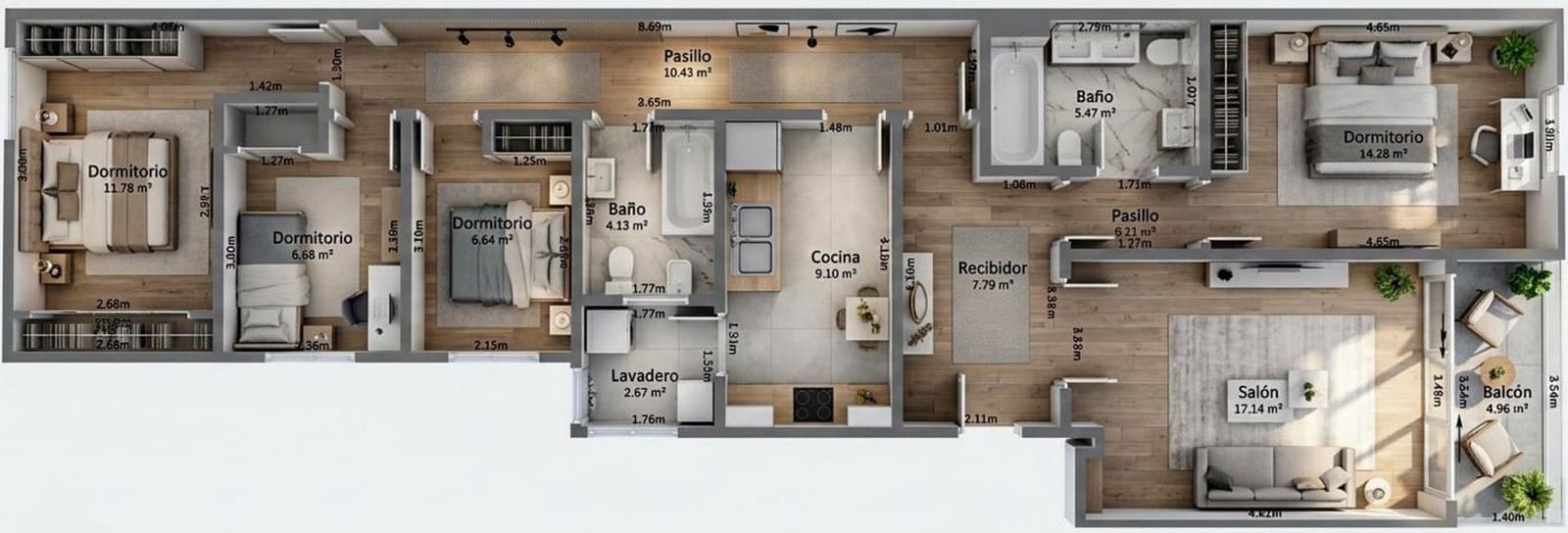 4 sovrum Lägenhet till salu i Gandia - 205 000 € (Ref: 10027395)