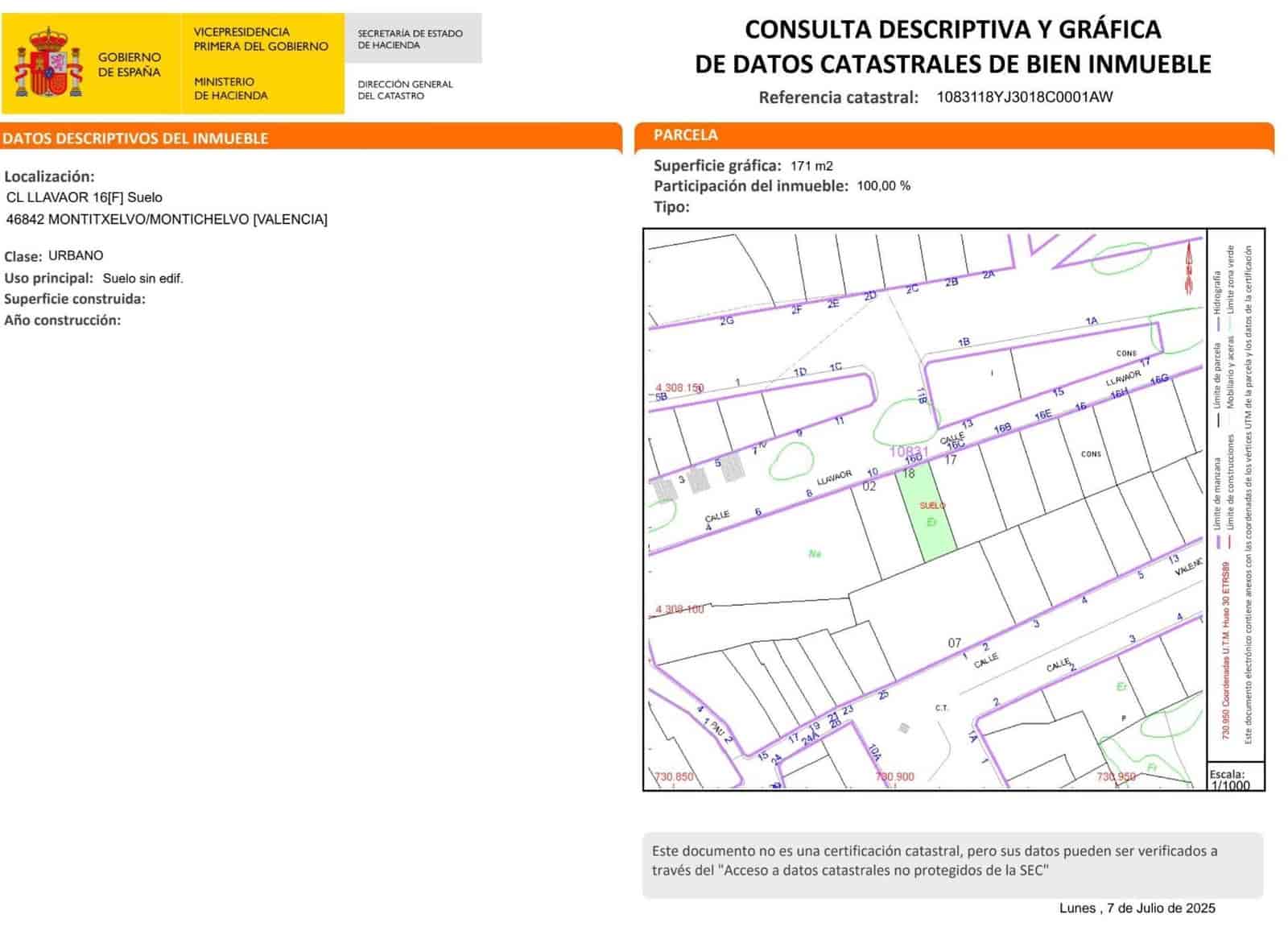 Bouwgrond te koop in Montichelvo - € 35.000 (Ref: 9114211)