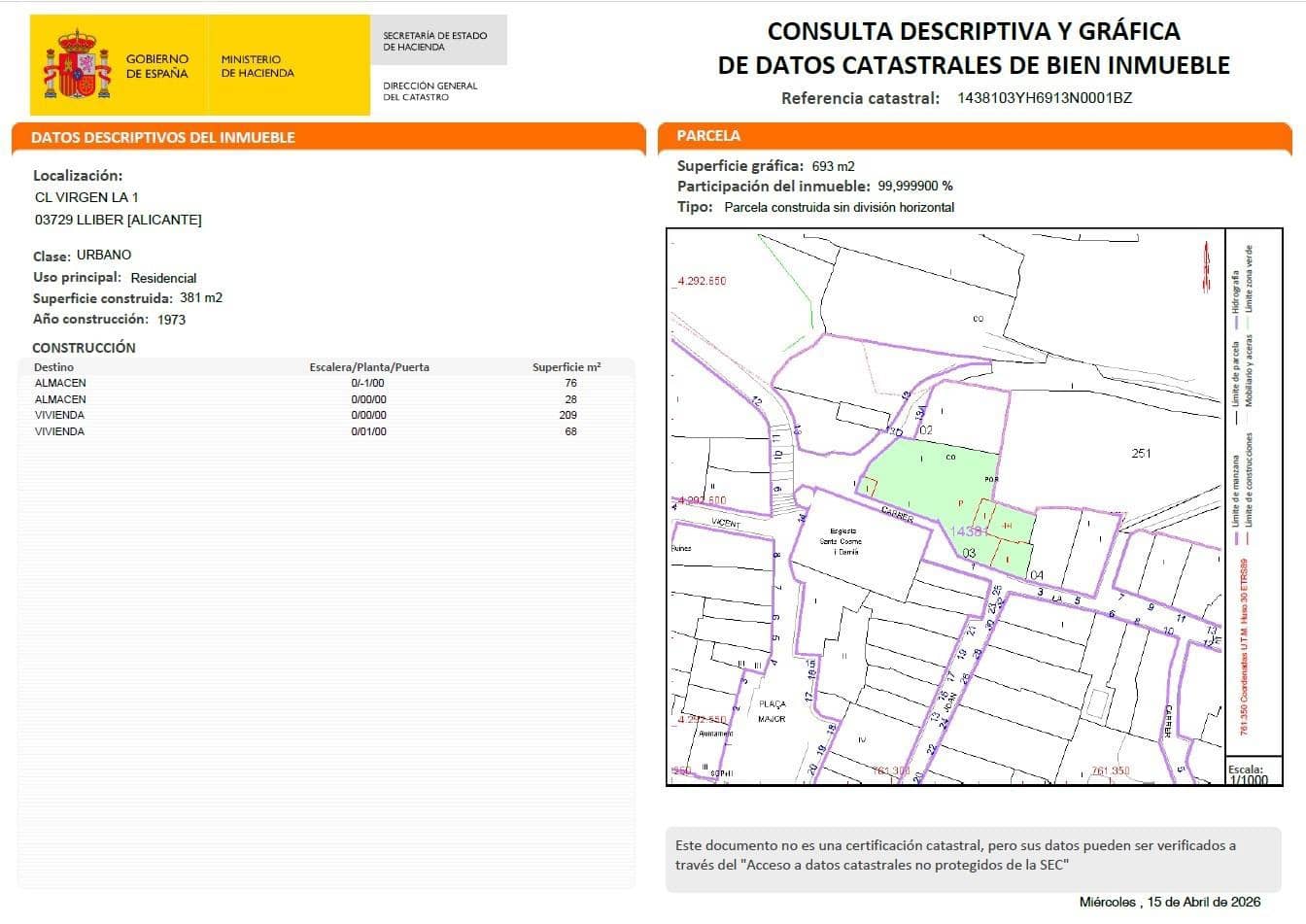 3 bedroom Villa for sale in Lliber with pool garage - € 990,000 (Ref: 9240444)