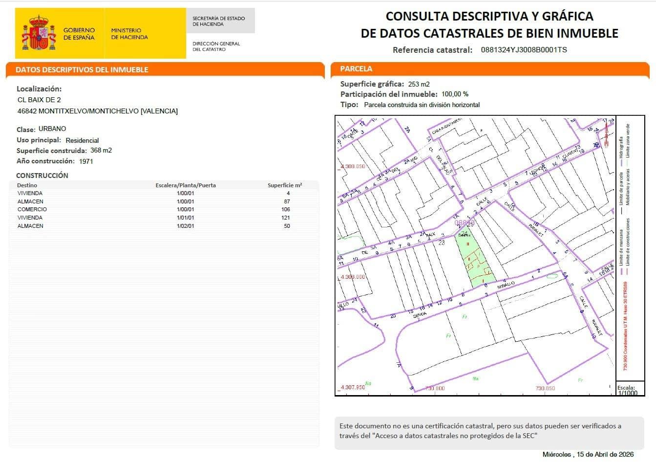 3 quarto Casa em Banda para venda em Montichelvo com garagem - 120 000 € (Ref: 9630064)