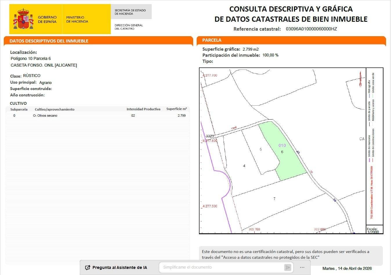 Business for sale in Onil - € 950,000 (Ref: 9770711)