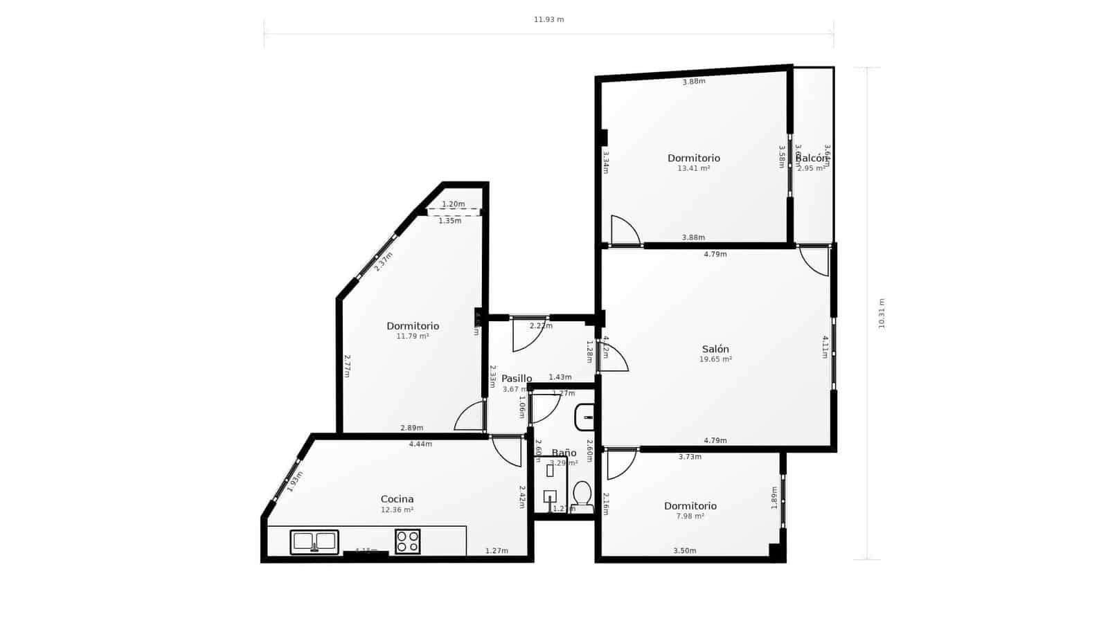 3 bedroom Flat for sale in Xativa - € 129,000 (Ref: 9998849)