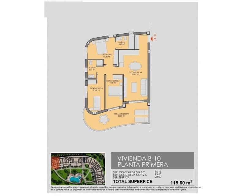 3 Zimmer Apartment zu verkaufen in Los Alcazares mit Pool Garage - 338.900 € (Ref: 10167036)