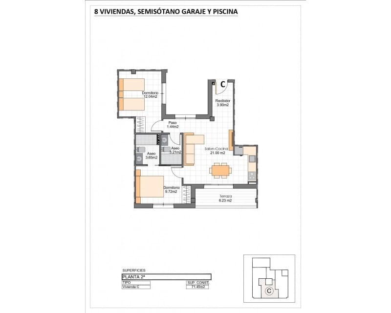 2 quarto Apartamento para venda em Lo Pagan com piscina garagem - 282 400 € (Ref: 10167363)