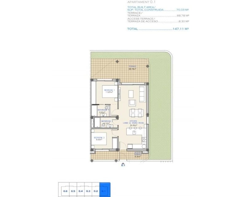2 makuuhuone Huoneisto myytävänä paikassa Los Alcazares mukana uima-altaan - 265 000 € (Ref: 8578916)